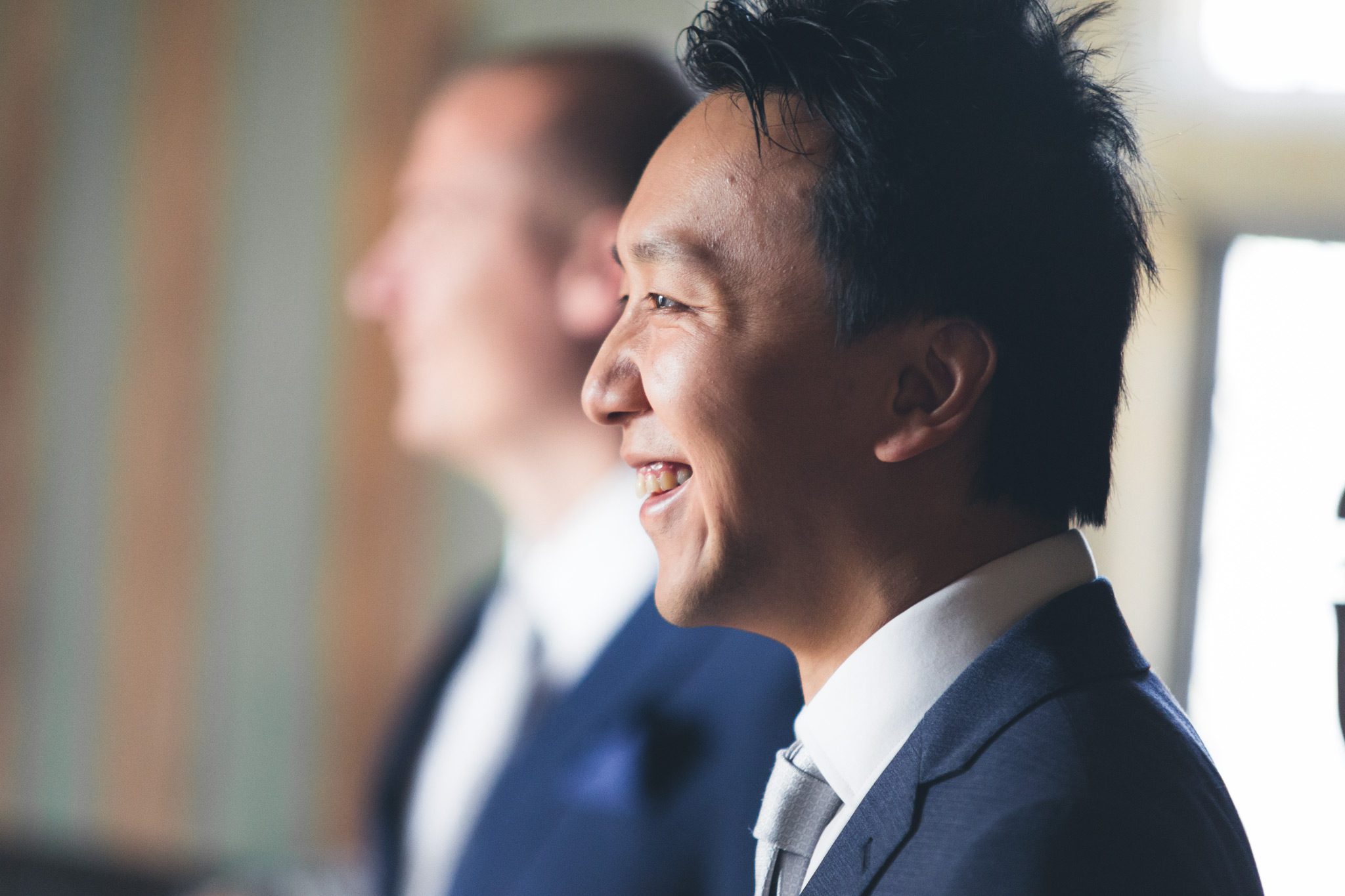 Summer Wedding at Haddon Hall - Lufei chatting to his guests